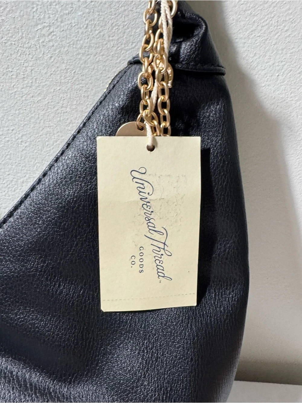 Universal Threads (Target Brand) Hobo Shoulder Bag with Orange Charm - Black